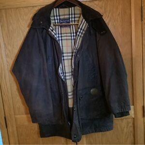 Burberrys of London brown waxed hunting jacket  Circa 1980’s.